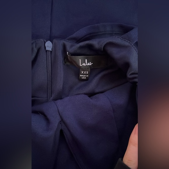 Love Galore Navy Blue Strappy Sleeveless Skater Dress - Picture 3 of 7